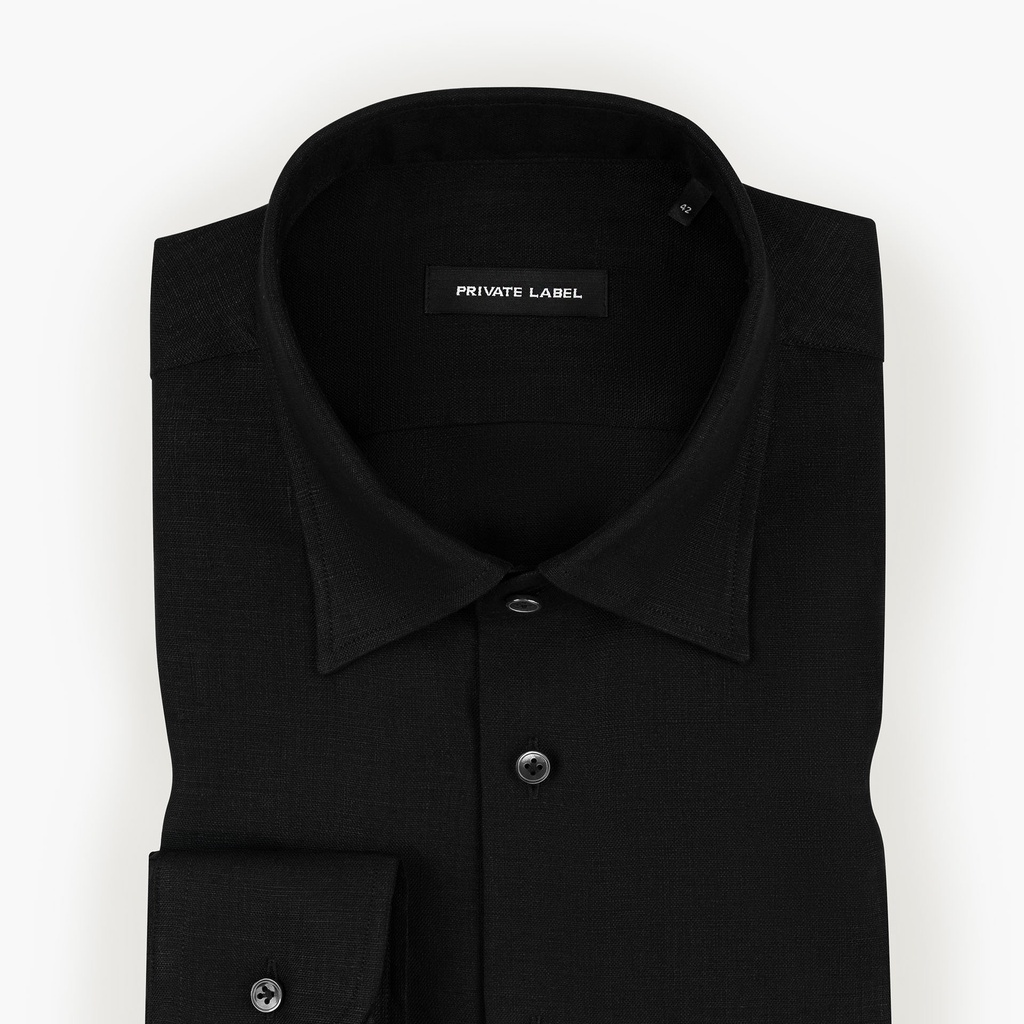 RTW001059 Czarna, Lniana, Slim Fit.