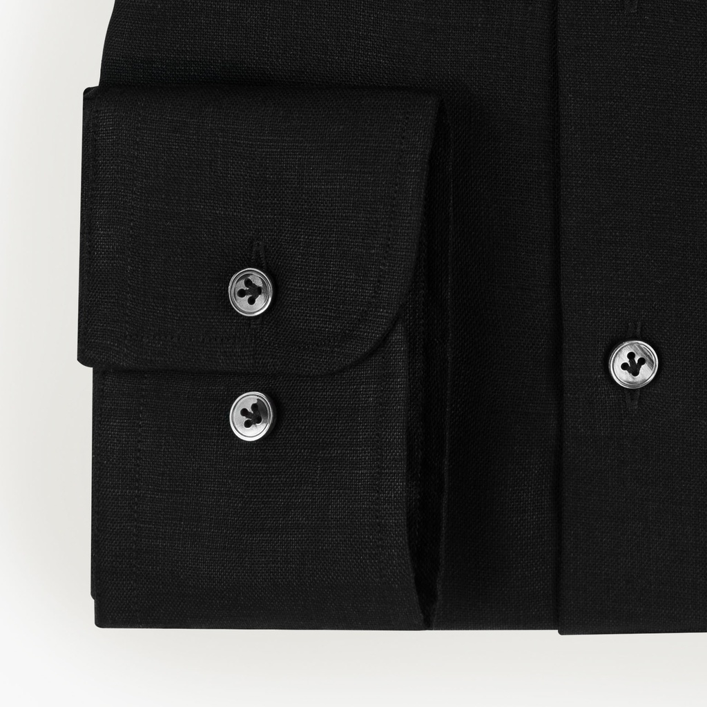 RTW001059 Czarna, Lniana, Slim Fit.