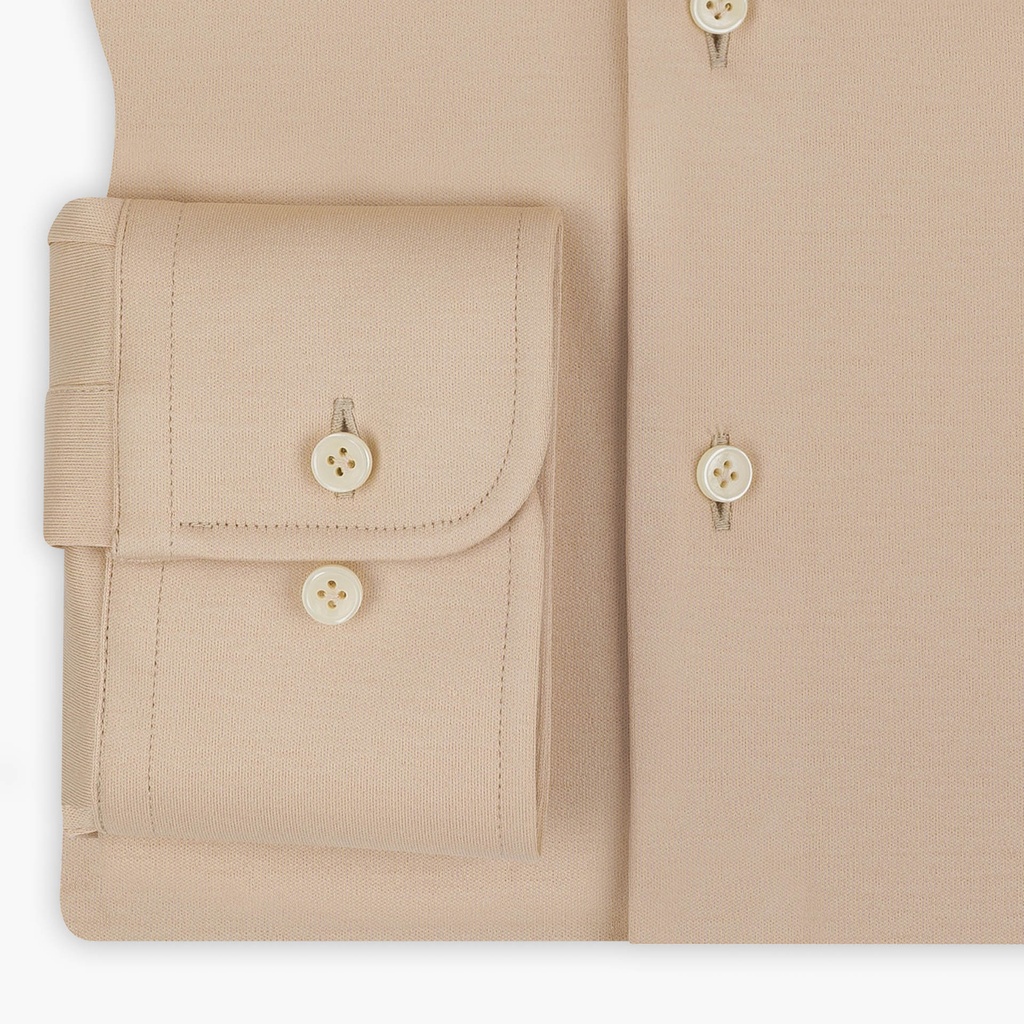 AURA Beige – Beżowa koszula dzianinowa 230 g/m²