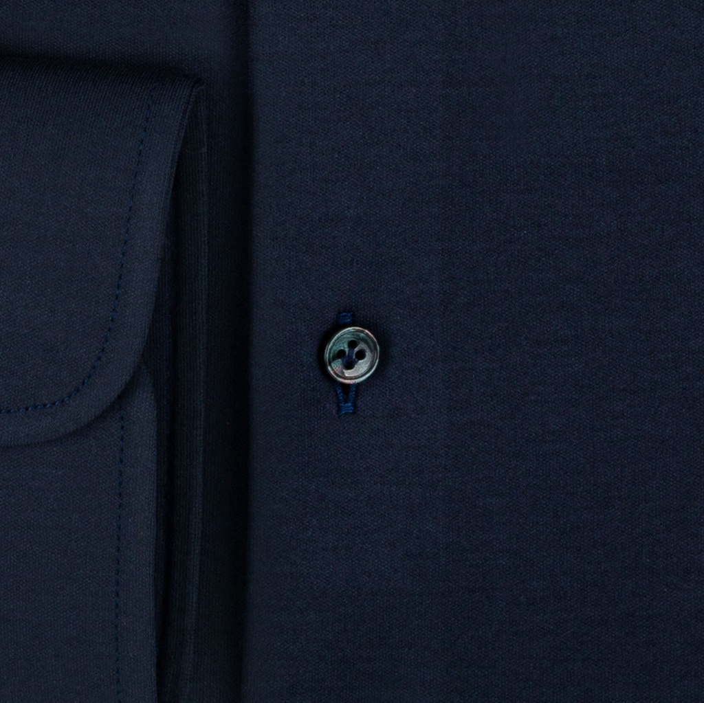 AURA Navy Blue – Granatowa koszula dzianinowa 230 g/m²