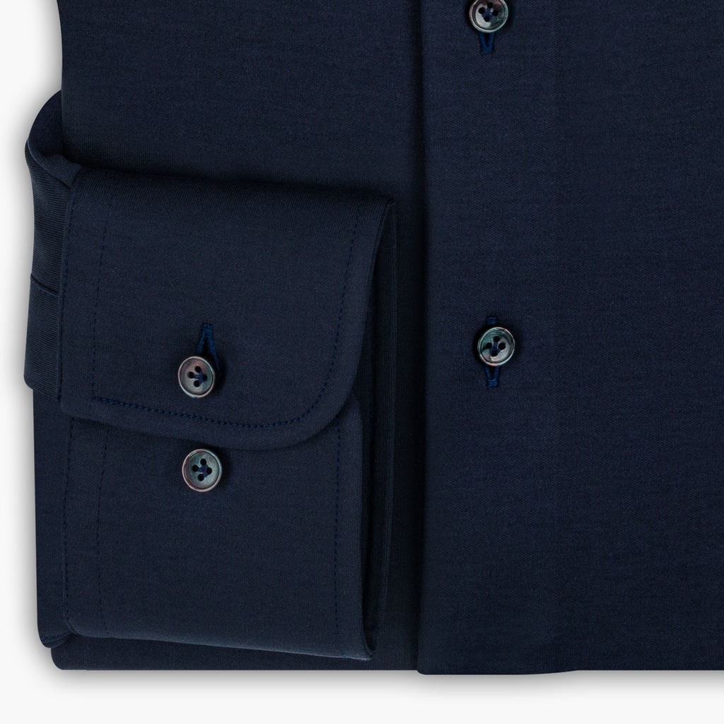 AURA Navy Blue – Granatowa koszula dzianinowa 230 g/m²