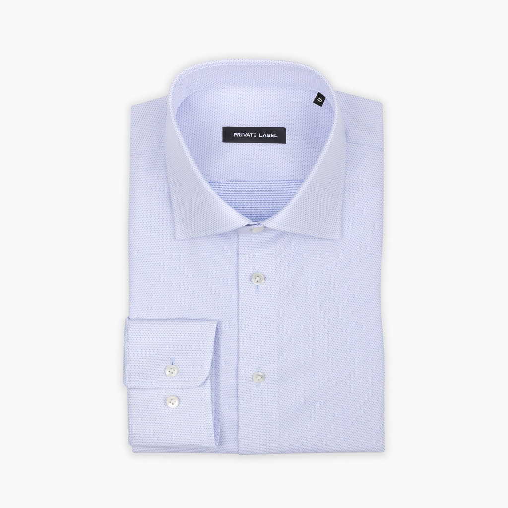 RTW001056 Light Blue Shirt, Slim Fit, with Microdot Pattern