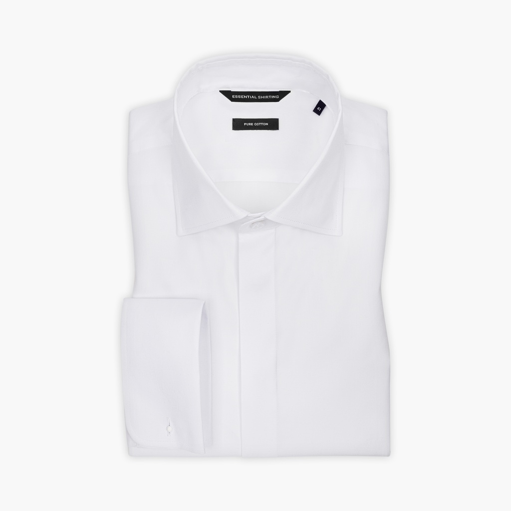 NOVA, ESSENTIAL SHIRTING - White Shirt, Slim Fit, Twill